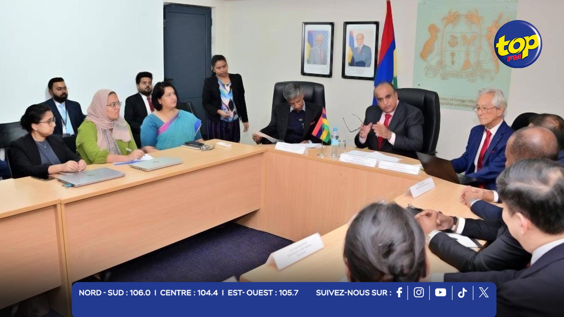 Une délégation d’investisseurs chinois a rencontré le ministre délégué aux Affaires étrangères, Rajen Narsinghen