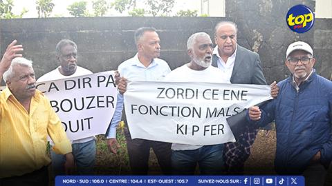 Manifestation du « Mouvement Rann Nou La Terre » à Côte-d’Or :