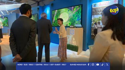 la Princesse japonaise Takamado en visite au Pavillon mauricien